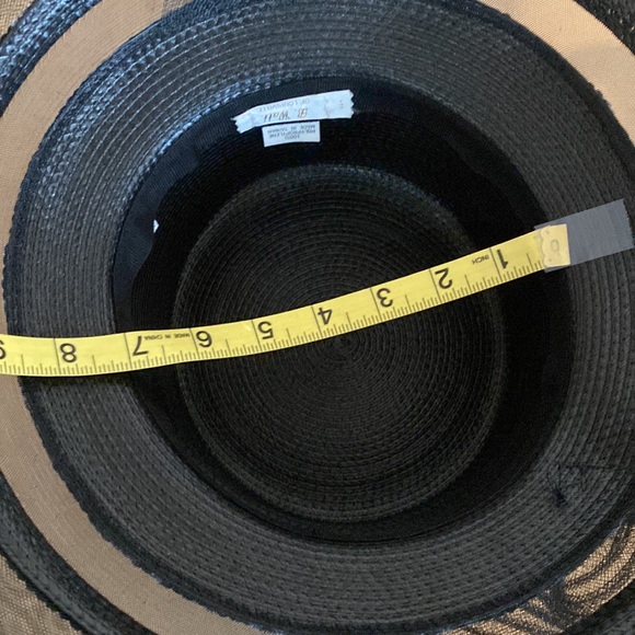 B. Watt of Louisville Derby Hat. Black with Bow and Sequined details - Picture 8 of 8